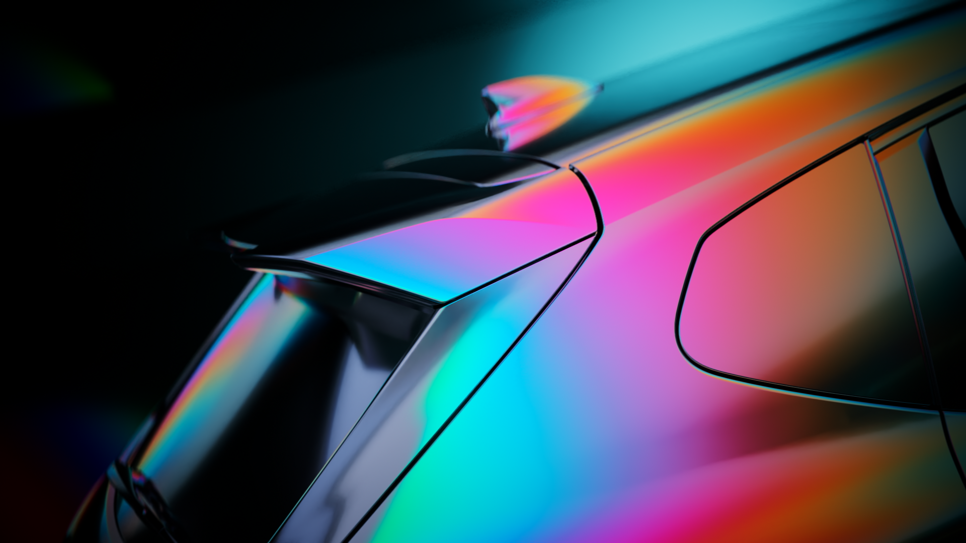 Iridescent rear quarter detail