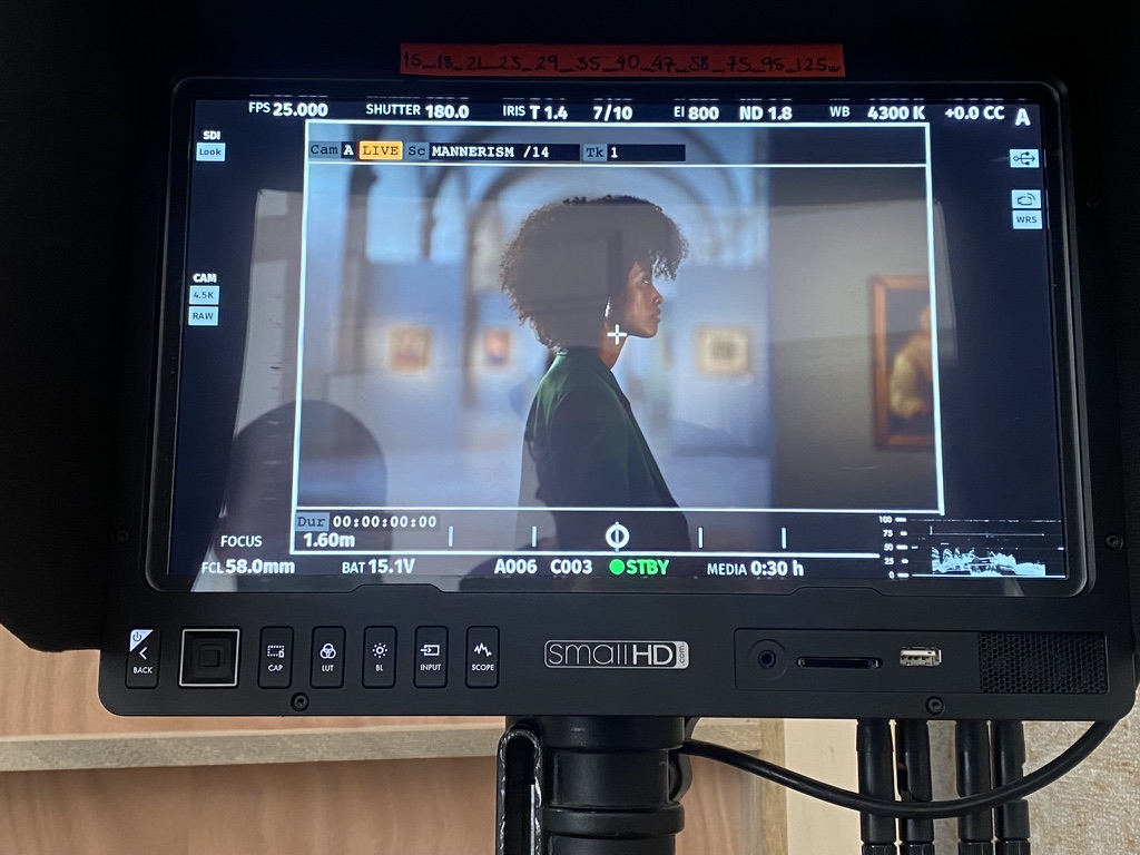 Behind the scenes: monitor on set