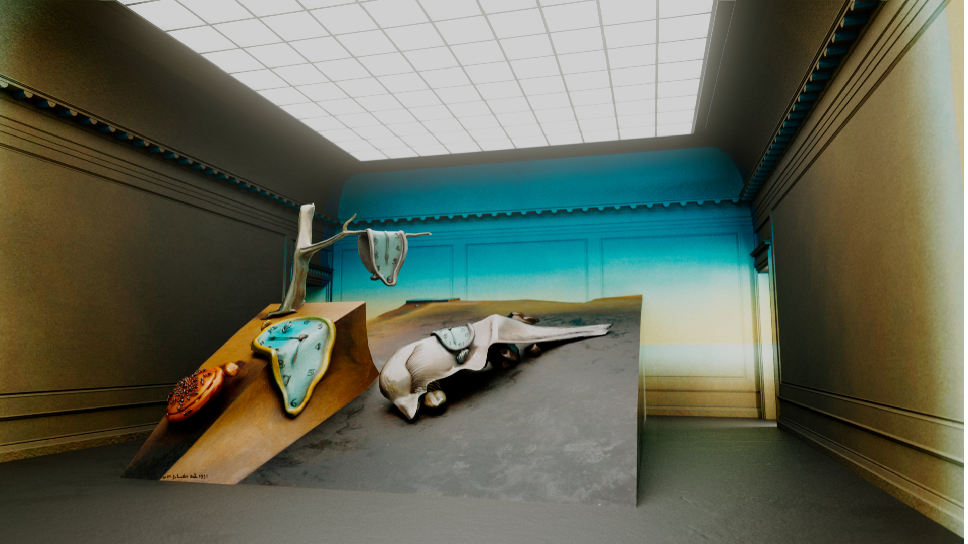 Concept art: Surrealist set with melting forms