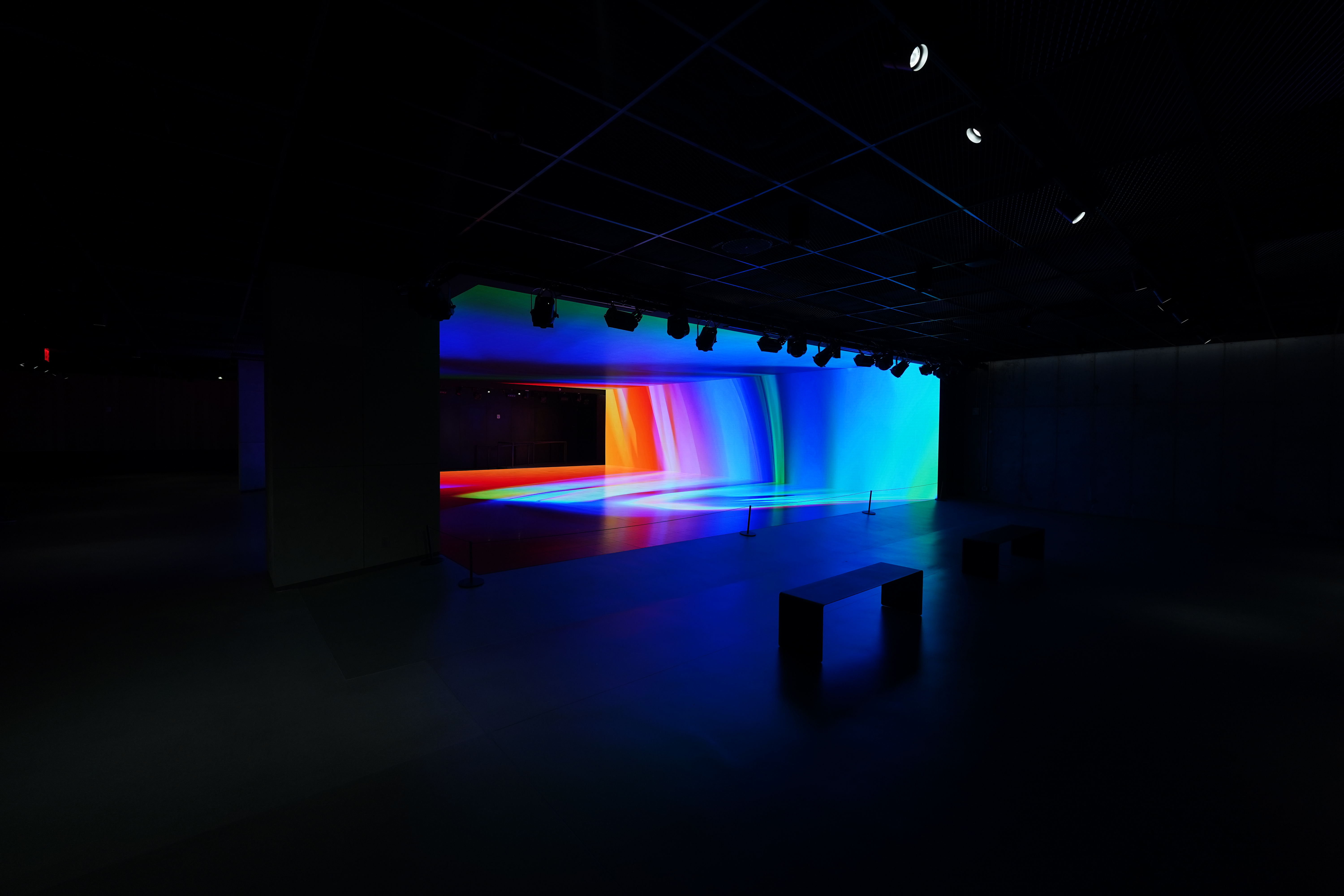 Rainbow light across the room