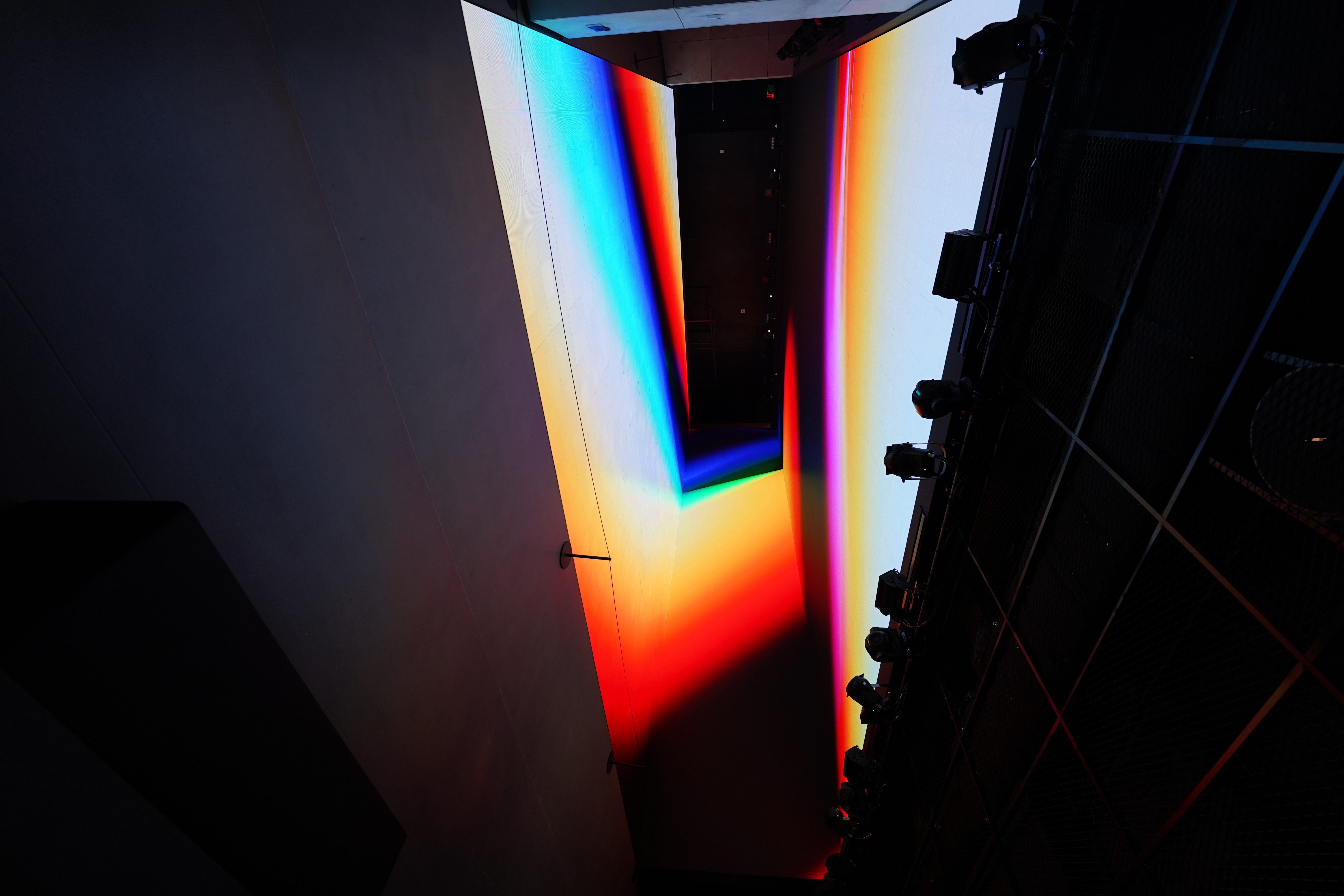 Rainbow corridor looking up