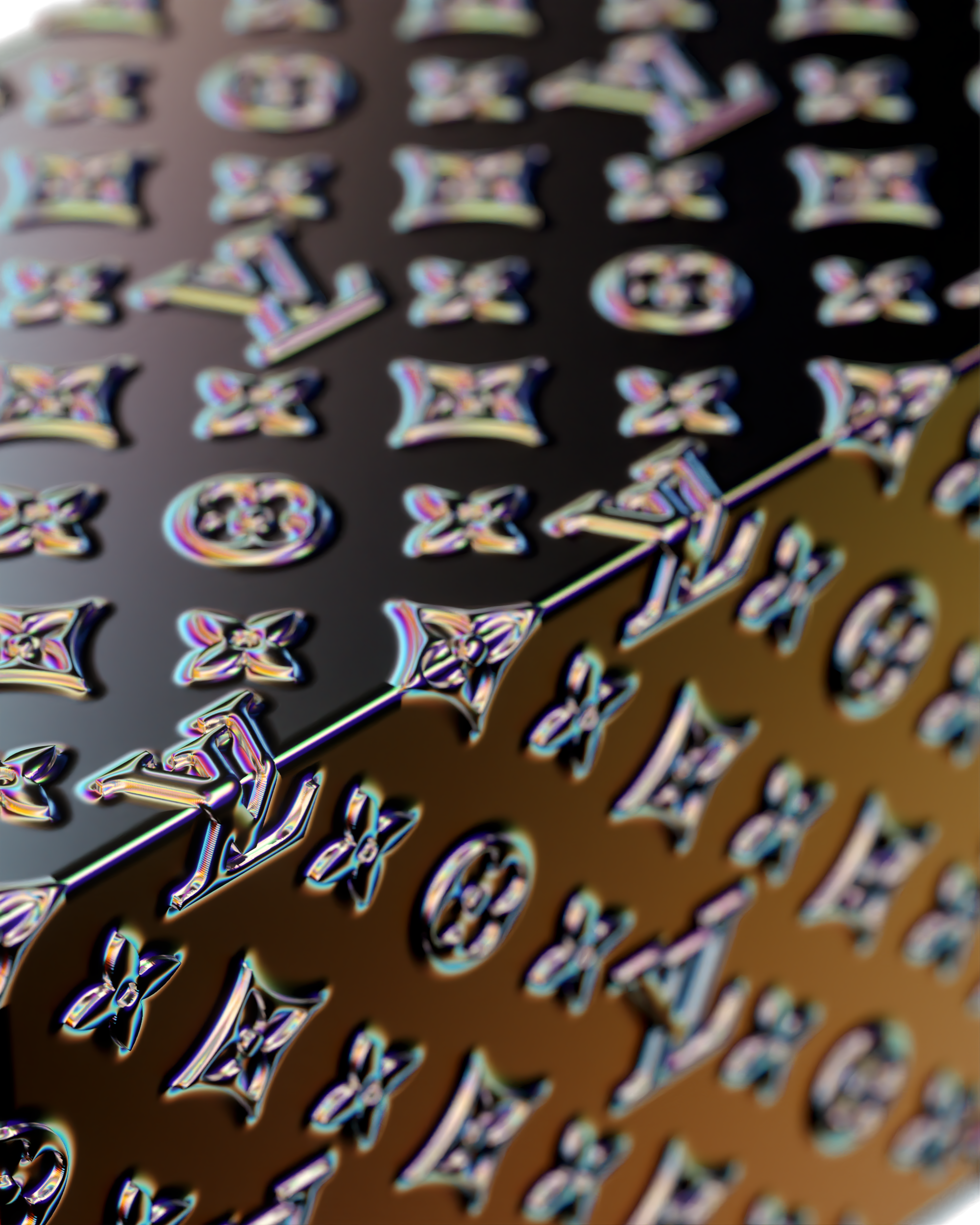 Macro of the monogram edge