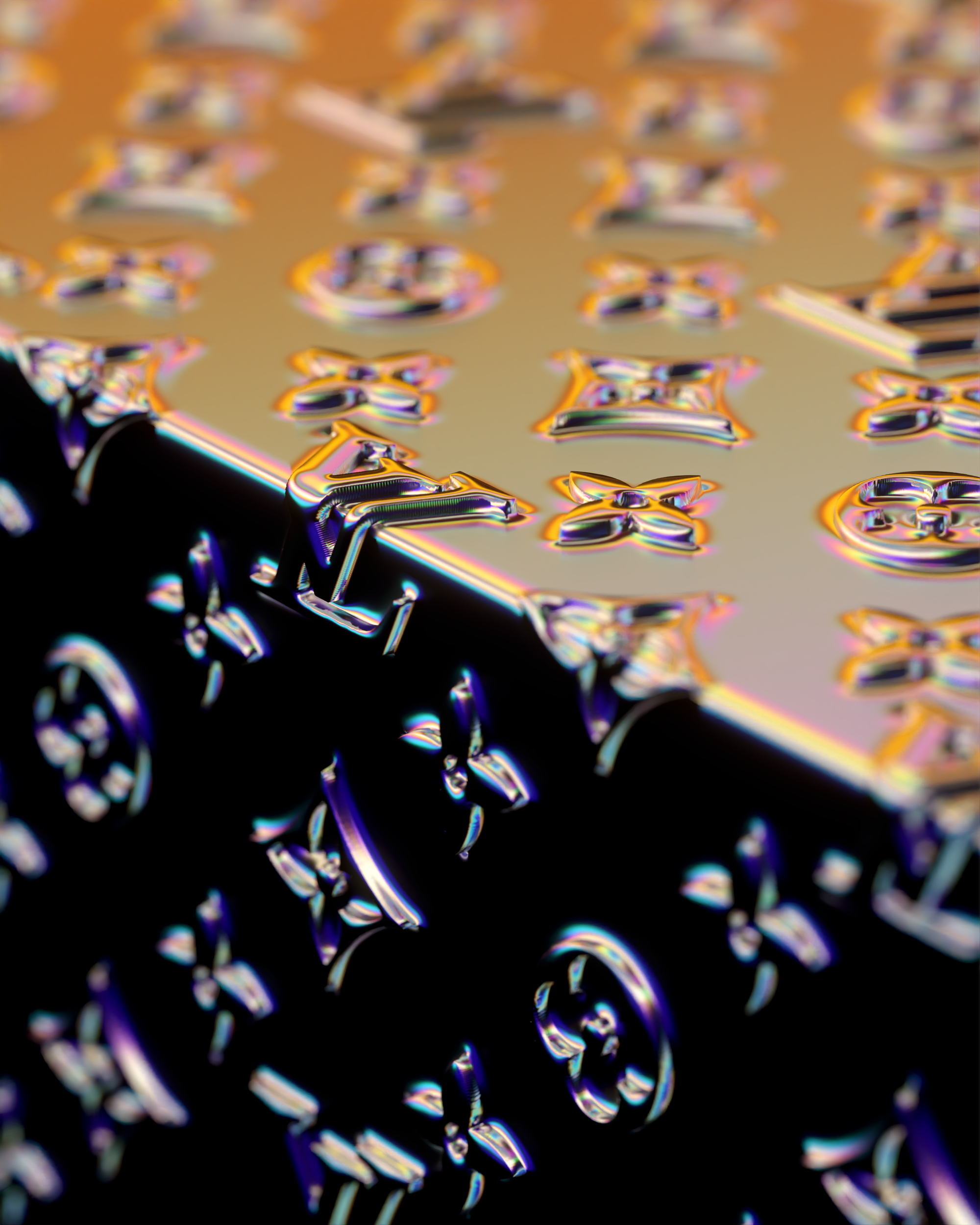 Macro in gold and black